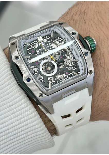 Silikon Kordon Otomatik Erkek Kol Saati Su Geçirmez 2 Yıl Garantili