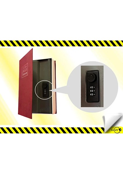 LR-SBB Kitap Görünümlü Şifreli Kasa Kumbara-Kırmızı modelleri