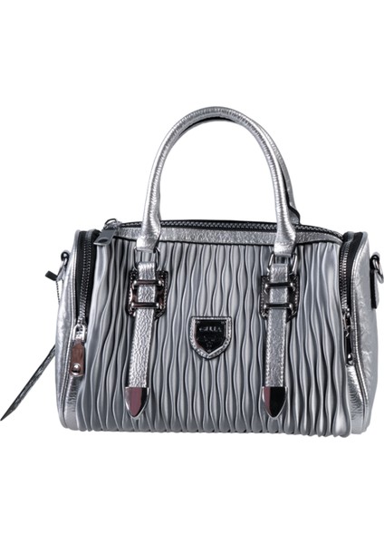 C1103 Kadın El ve Omuz Çantası Gümüş