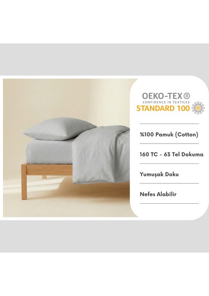 %100 Pamuk Yastık Kılıfı 2 Adet - Gri - 50X70CM modelleri