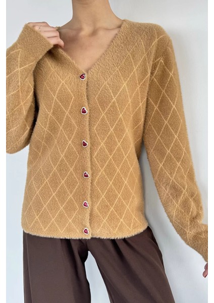 Kadın Yumoş Iplik Sakallı Triko Hırka (S-M-L-Xl Uyumludur) P-00018065