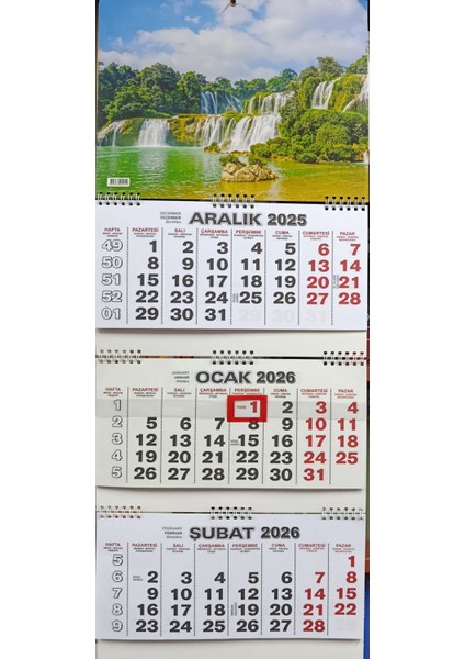 2026 Gemici Takvimi - Denizci Takvimi -Üç Ayı Gösteren Takvim fiyatları