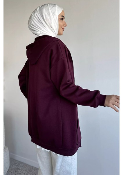 Kapüşonlu Şardonlu Tesettür Sweatshirt P-00019654 modelleri