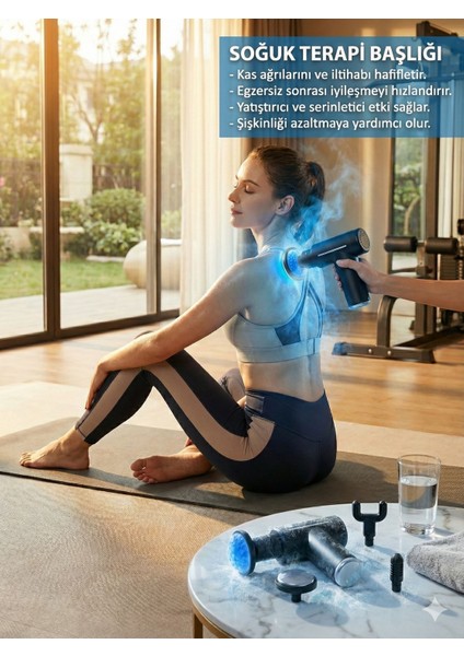 Şarjlı Masaj Tabancası - Boyun Sırt ve Kas Ağrıları Için Sıcak Soğuk Başlıklı Masaj Aleti - Sporcu Masaj Gun fırsatları