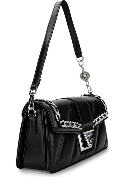 C1002 Kadın Taşlı Omuz Çantası Siyah modelleri