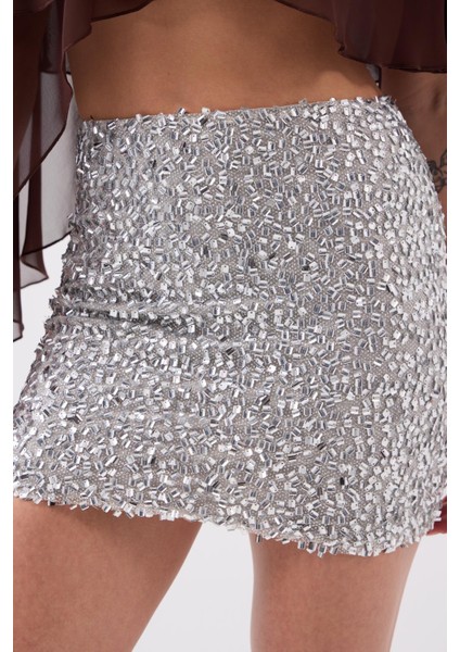 Payetli Mini Harley Etek Gri fiyatları