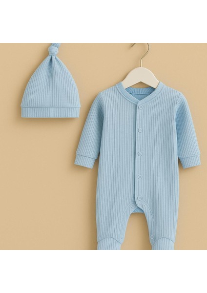 Bebek Tulum Set Patikli Tulum Şapka Uyku Tulumu