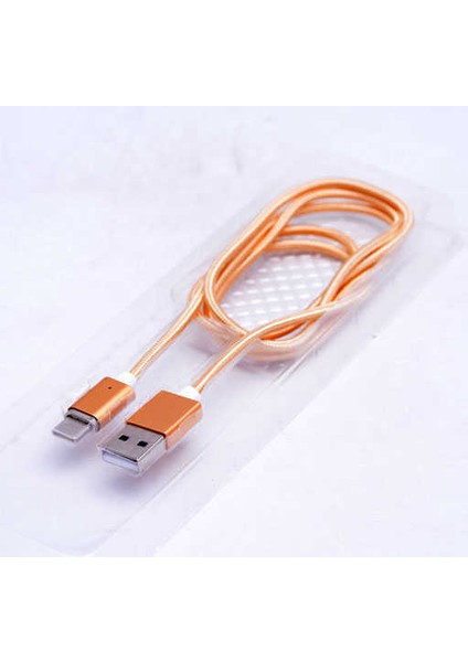 Gold Metal Manyetic Uçlu Lightning USB Kablo