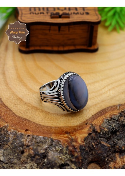 Yemen Akik Taşlı Başak Desenli 925 Ayar Gümüş Erkek Yüzük 201024786 modelleri