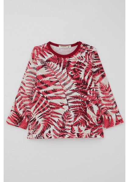 Bebeğiz (Breeze) Kız Bebek Pijama Takımı Orman Temalı Yaprak Desenli 9 Ay-3 Yaş, Vişne Çürüğü fiyatları