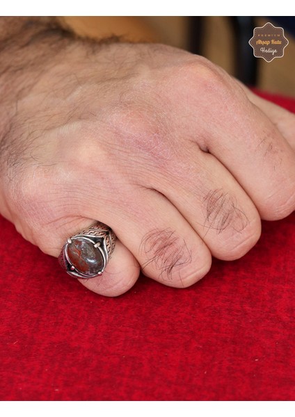 Çeroit Taşı Yaprak Model 925 Ayar Gümüş Erkek Yüzük 201024815 fiyatları