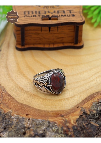 Çeroit Taşı Yaprak Model 925 Ayar Gümüş Erkek Yüzük 201024815 modelleri