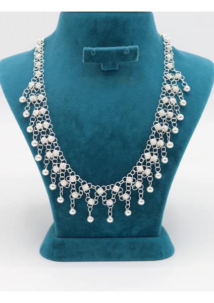 Tam 2 Sıralı Toplu Kişniş Model Telkari 925 Ayar Gümüş Gerdanlık 201024780 fiyatları