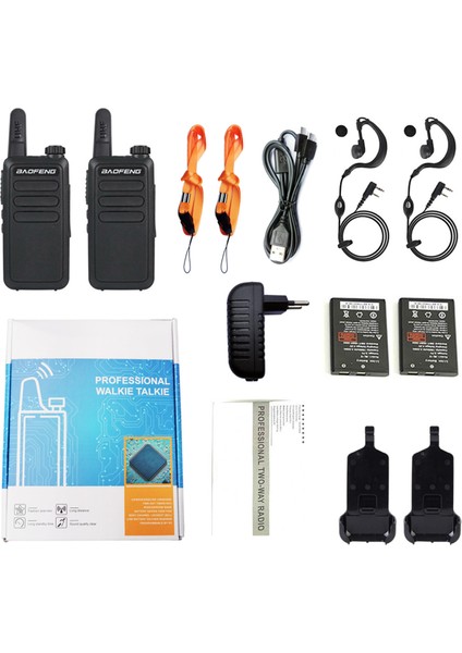 10 Adet Boafeng Bf-R5 Lisansız PMR446 El Telsizi Baofeng Bf-R5 Mini Telsiz El Telsizi (Kulaklık Hediyeli)