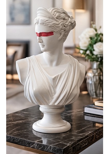 Dekoratif Afrodit Heykel - Beyaz Renk - Gözü Kırmızı Renk modelleri