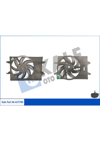 Ford Fiesta 1.4 Tdcı 2002> Fan Motoru Komple (+Ac) | Kale 417700 - 2S6H 8C607 Ef
