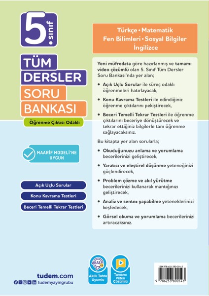 5. Sınıf Tüm Dersler Soru Bankası fiyatları