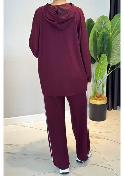 Biye Detaylı Rahat Takım 3143 Bordo modelleri