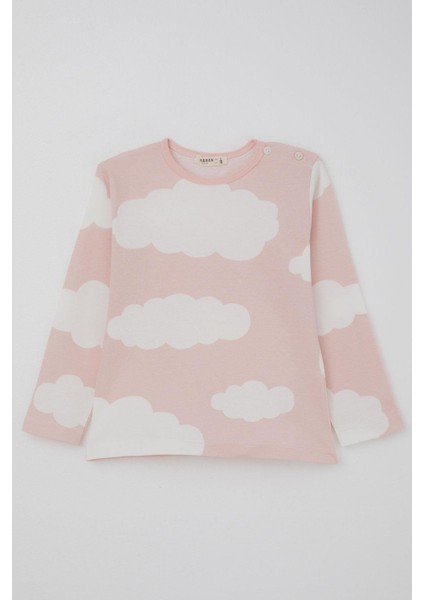 Kız Çocuk Pijama Takımı Bulut Desenli 1-3 Yaş, Pembe fiyatları