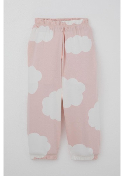 Kız Çocuk Pijama Takımı Bulut Desenli 1-3 Yaş, Pembe modelleri