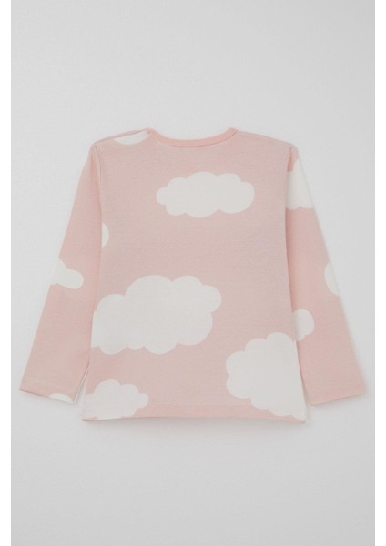 Kız Çocuk Pijama Takımı Bulut Desenli 1-3 Yaş, Pembe fırsatları