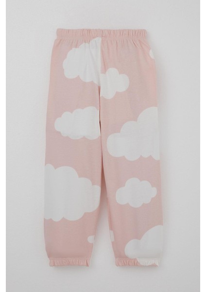Kız Çocuk Pijama Takımı Bulut Desenli 1-3 Yaş, Pembe indirimleri