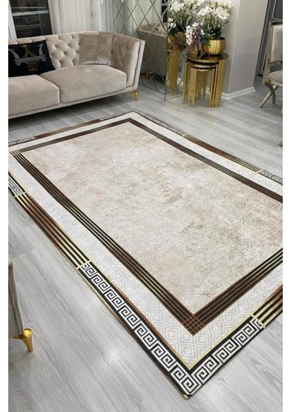 Kadife Dokulu, Lastikli, Süngerli, Kaymaz, Yıkanabilir Modern Desenlerde Halı Örtüsü - 9 M2 modelleri