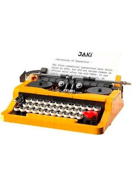 1980 Model Daktilo LEGO - Yapım Seti (255 Parça) - Klasik Yazar Makinesi Maketi!