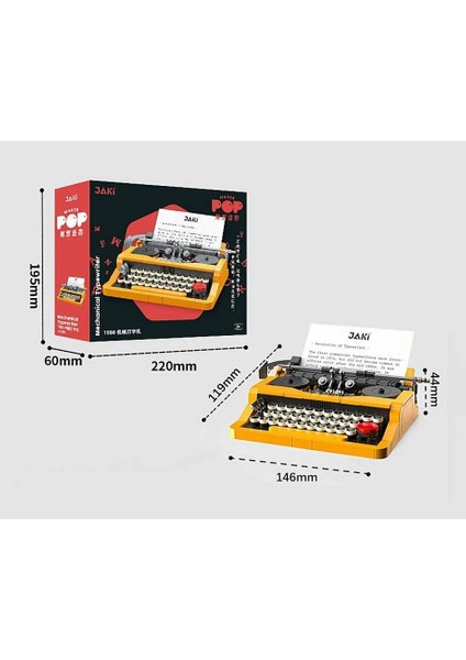 1980 Model Daktilo LEGO - Yapım Seti (255 Parça) - Klasik Yazar Makinesi Maketi! fiyatları