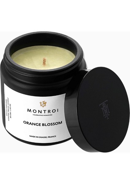Orange Blossom Travel Candle Lüks Seyahat Mum, Ferahlatıcı Narenciye Kokusu