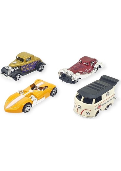Alloy Racer 4'lü Araç Seti - 780-413 (Lisinya)