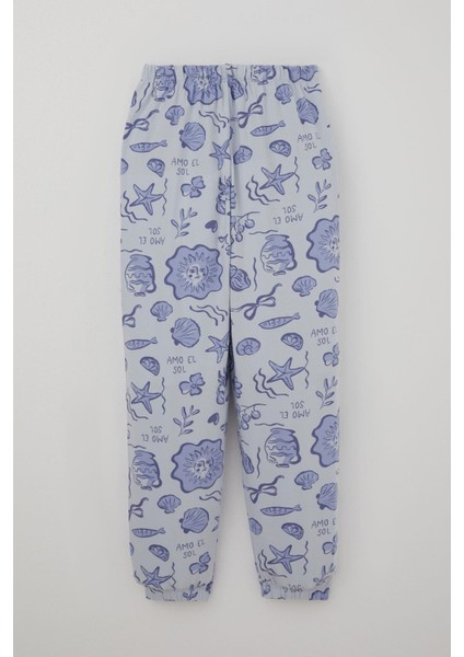 Kız Çocuk Pijama Takımı Güneşli Deniz Masalı 4-8 Yaş, Açık Mavi indirimleri