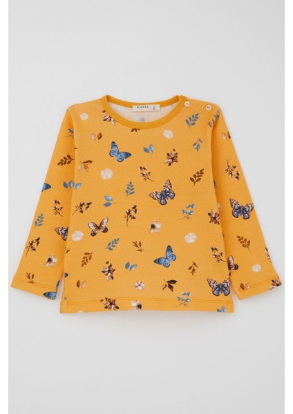Bebeğiz (Breeze) Kız Bebek Pijama Takımı Bahar Temalı Kelebek Rüyası 9 Ay-3 Yaş, Sarı fiyatları
