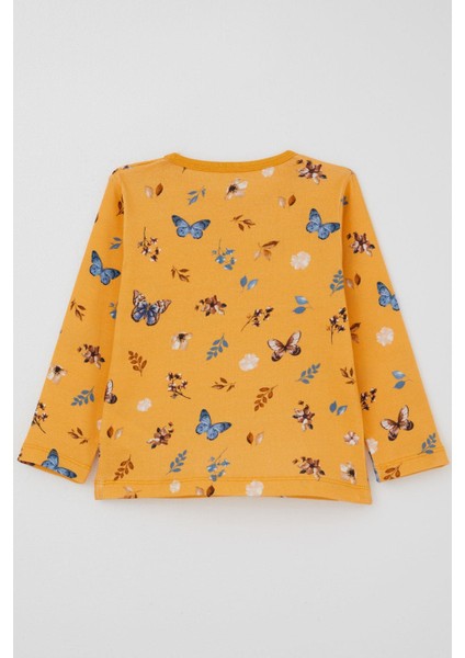 Bebeğiz (Breeze) Kız Bebek Pijama Takımı Bahar Temalı Kelebek Rüyası 9 Ay-3 Yaş, Sarı fırsatları