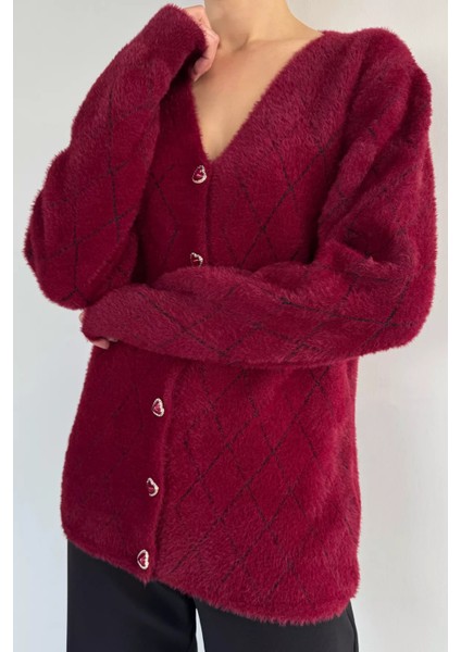 Kadın Yumoş Iplik Sakallı Triko Hırka (S-M-L-Xl Uyumludur) P-00018065