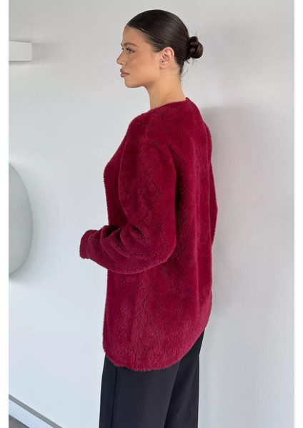 Kadın Yumoş Iplik Sakallı Triko Hırka (S-M-L-Xl Uyumludur) P-00018065 fırsatları