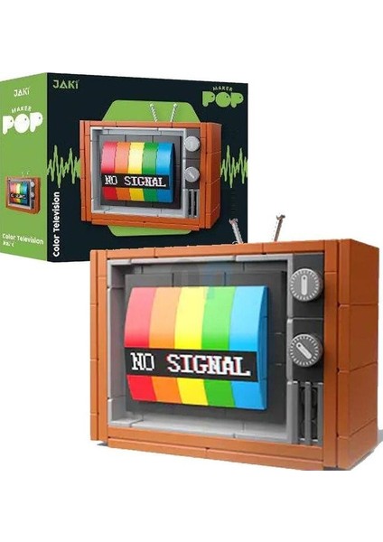 1970'LER Renkli Televizyon LEGO - Yapım Seti (133 Parça) - Vintage Tutkunlarına Özel Maket!