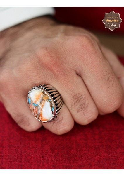 Kavansit Taşı Kartal Motifli 925 Ayar Gümüş Erkek Yüzük 201024792 fiyatları