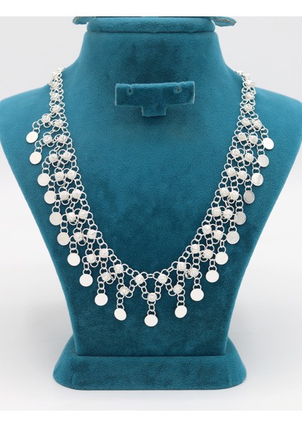 Tam 2 Sıralı Pullu Kişniş Model Telkari 925 Ayar Gümüş Gerdanlık 201024781 fiyatları