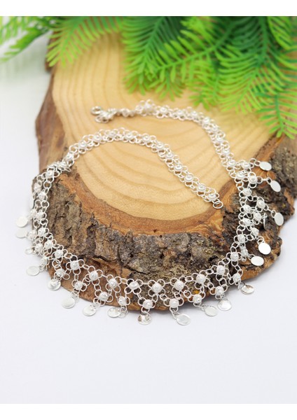 Tam 2 Sıralı Pullu Kişniş Model Telkari 925 Ayar Gümüş Gerdanlık 201024781 modelleri