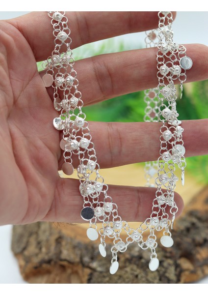 Tam 2 Sıralı Pullu Kişniş Model Telkari 925 Ayar Gümüş Gerdanlık 201024781 indirimleri