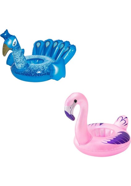 Flamingo & Tavus Kuşu Şekilli Bardaklık - 34127 (Lisinya)