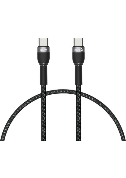 Siyah Shira Serisi Type-C To Type-C Pd Kablo 30 cm