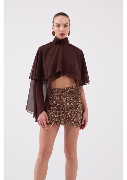 Payetli Mini Harley Etek Kahve fırsatları