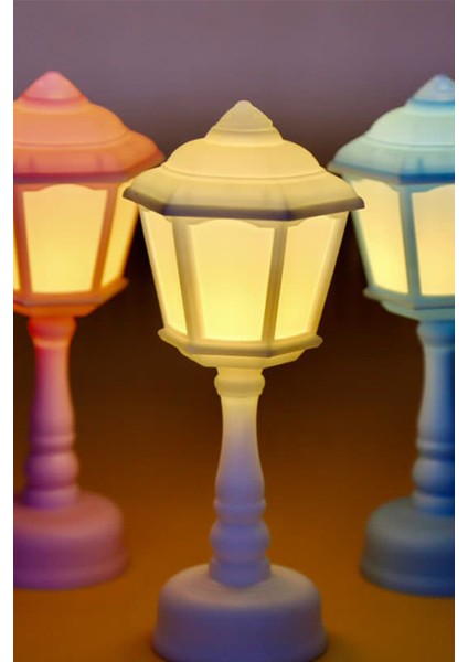 Renkli Sokak Lambası Tasarımlı LED Işıklı Gece Lambası Çocuk Odası Genç Odası fiyatları