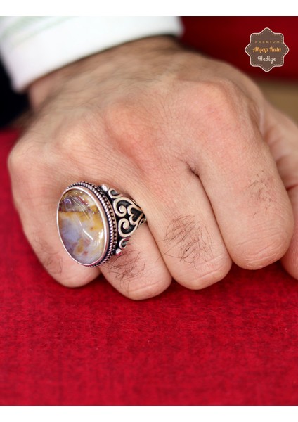 Çistolit Taşı Çizgi Motifli 925 Ayar Gümüş Erkek Yüzük 201024797 modelleri