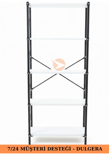 Anka 5 Raflı Metal Kitaplık – Şık Tasarımlı Çalışma Odası Rafı, Çok Amaçlı Raf indirimleri