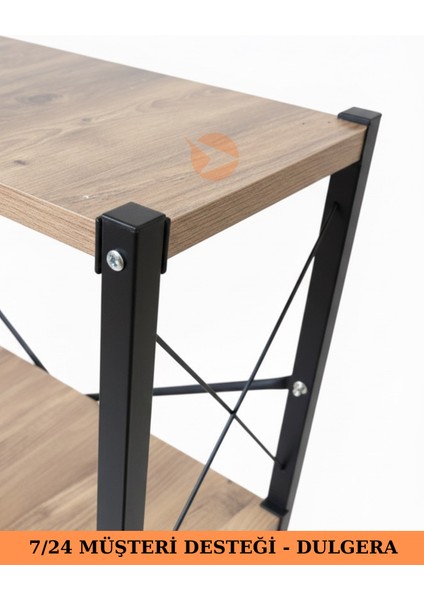 Anka 5 Raflı Metal Kitaplık – Şık Tasarımlı Çalışma Odası Rafı, Çok Amaçlı Raf