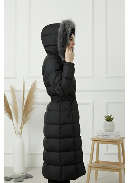 Kadın Kapüşonlu Kemerli Şişme Mont indirimleri