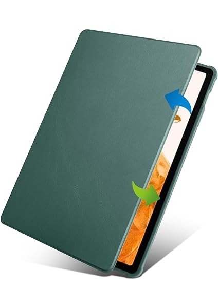 Samsung Galaxy Tab S7 Fe Lte (T737-T736-T733-T730) ile Uyumlu Kılıf 360 Derece Dönebilen Standlı Pu Arkası Şeffaf Pu Deri Tpu Kaliteli Tam Uyumlu Termik Kapak Kalem Bölmeli - Lacivert indirimleri